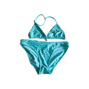 H&M Turquoise and Gold Bikini with Zigzag Design